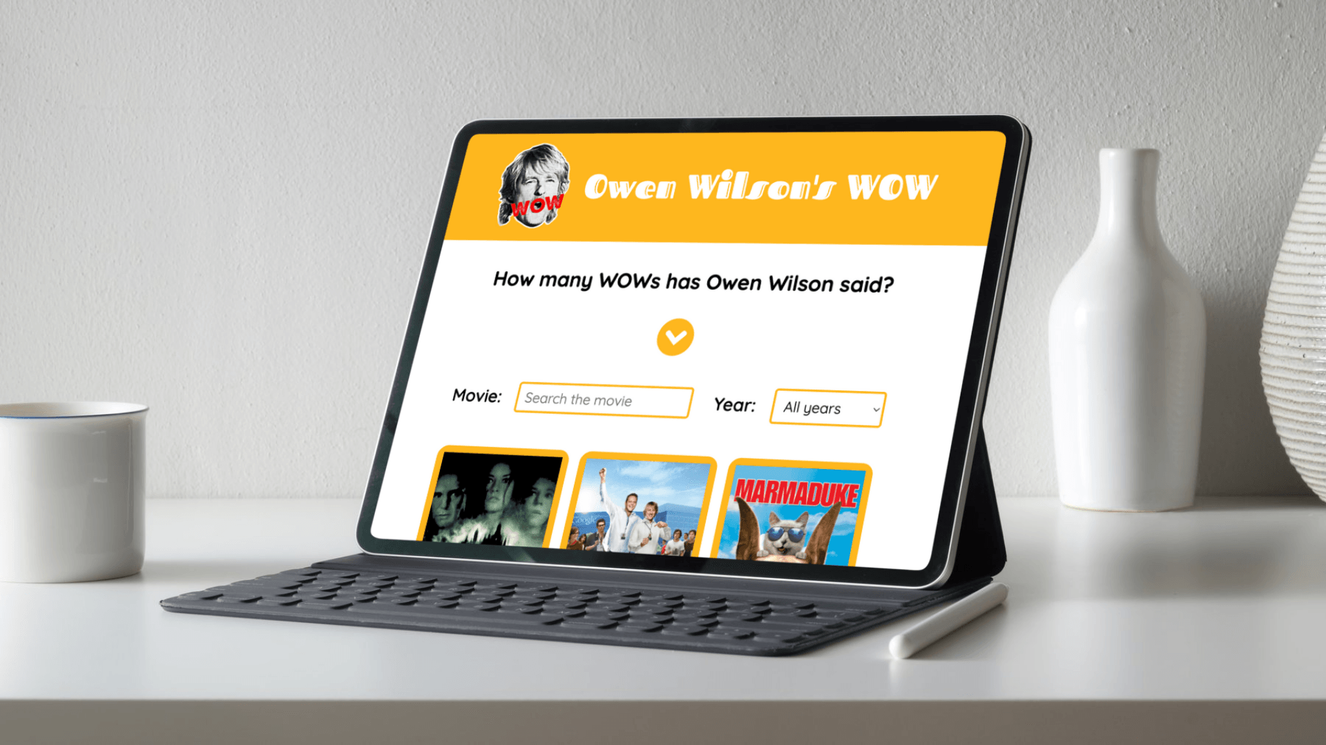 Diseño app web Owen Wilson