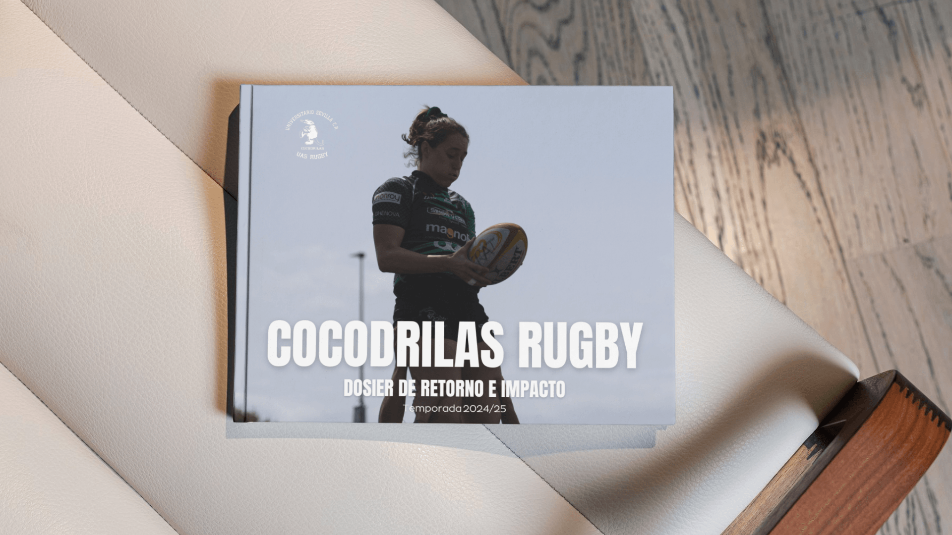 Mockup de manual de patrocinadores de Las Cocodrilas